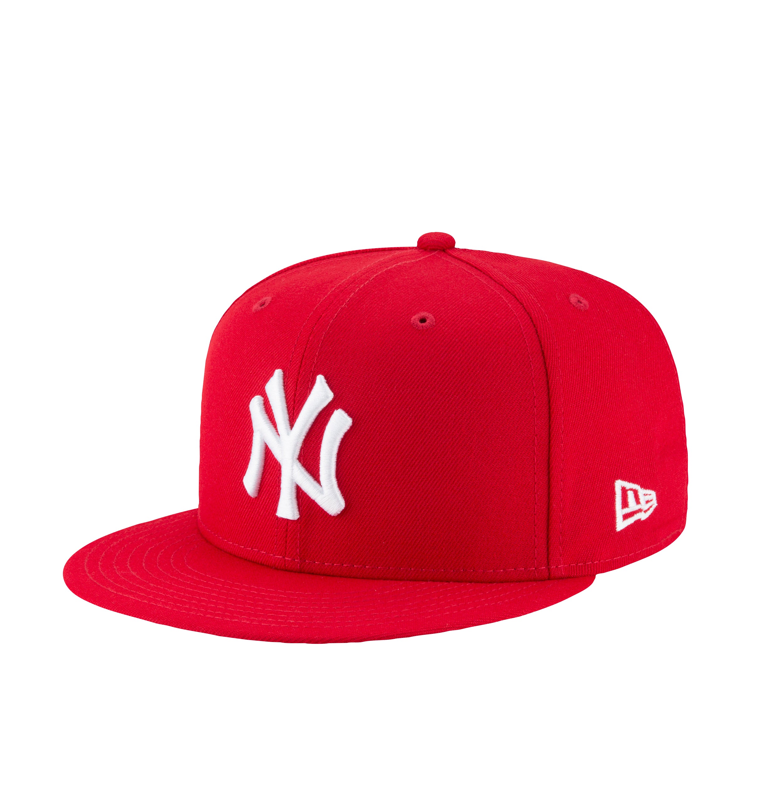 5950 YANKEES WHITE ON RED FITTED HAT